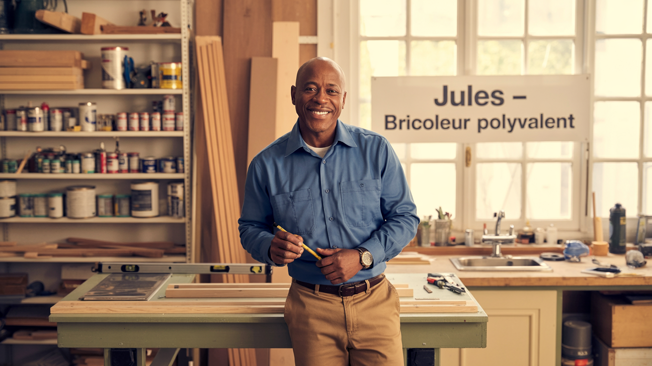 Jules Brico Services - Artisan bricoleur polyvalent professionnel au travail à Paris